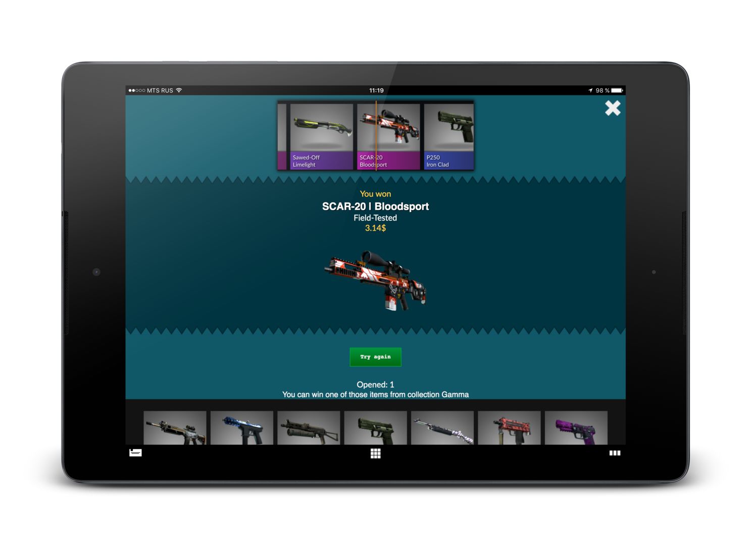 Screenshot of Case Opener Simulator