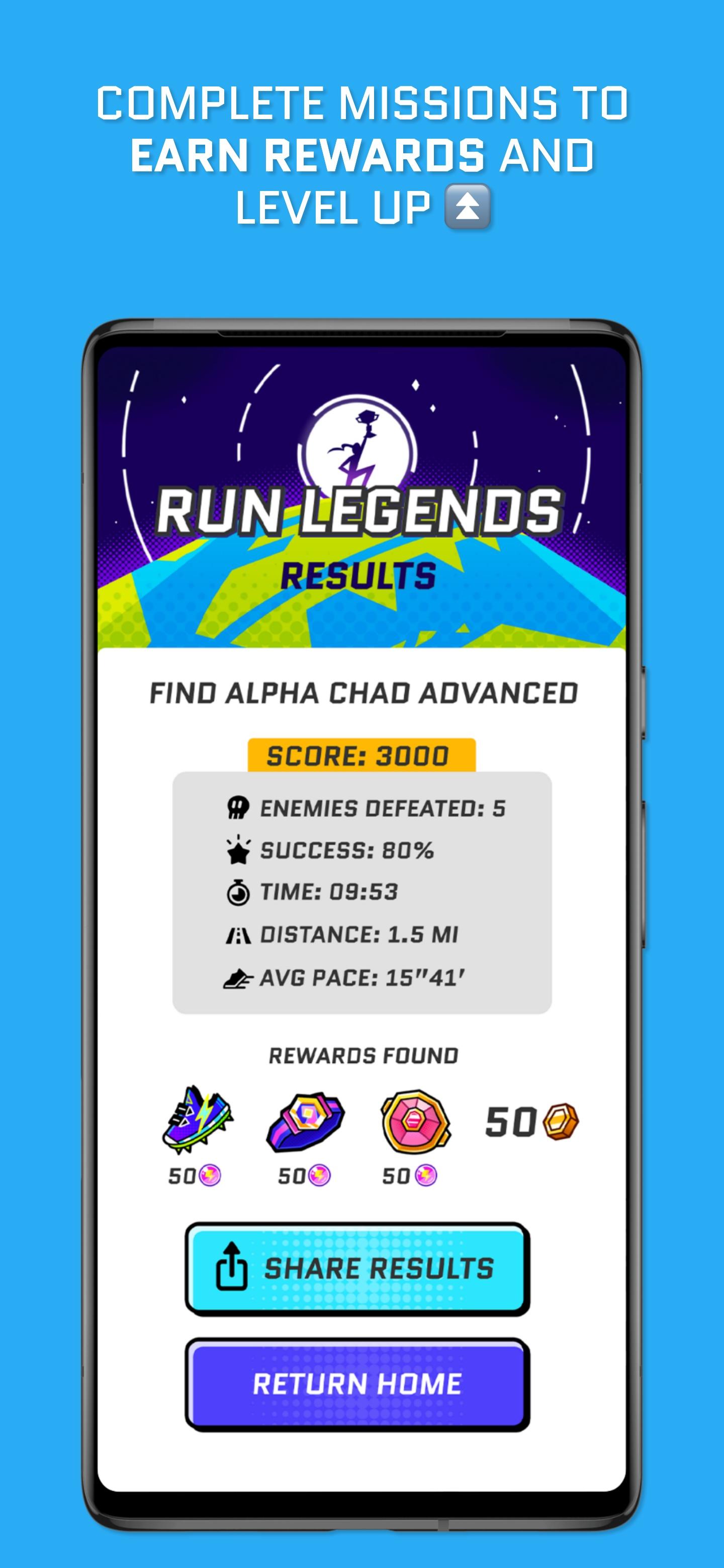 Screenshot of Run Legends: Co-op Fitness RPG