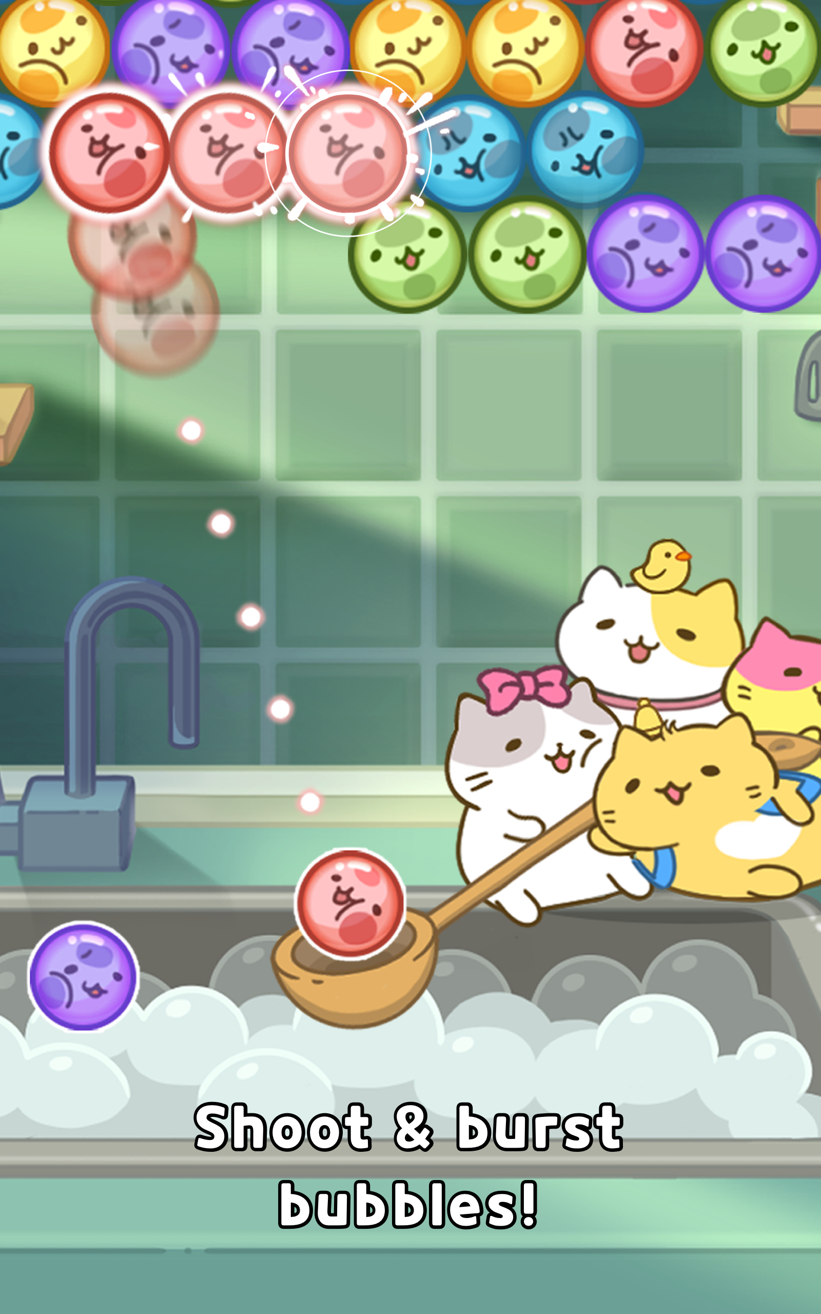 MitchiriNeko Bubble: Shooter Game Screenshot