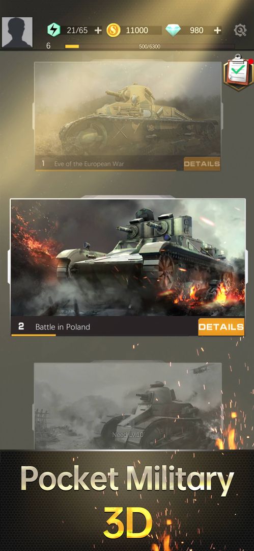 Pocket Military screenshot game