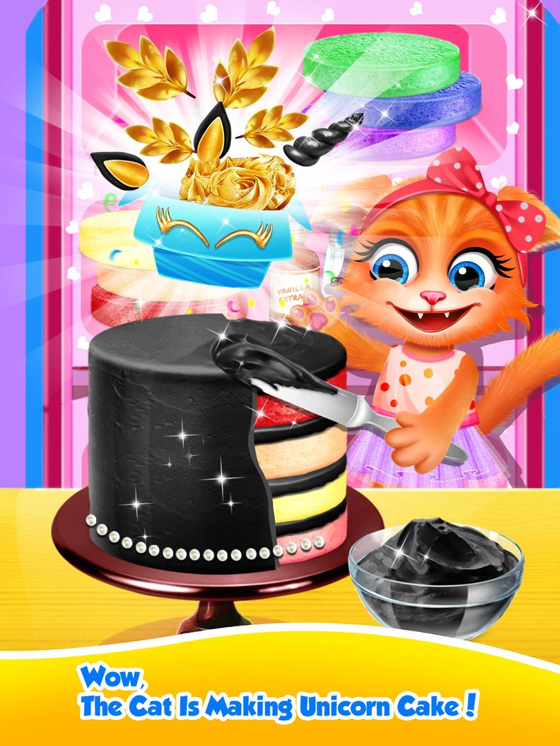 Unicorn Food - Sweet Rainbow Cake Desserts Bakery 게임 스크린 샷