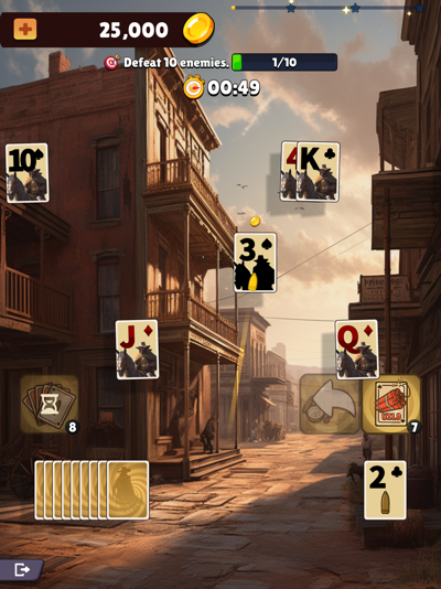 Screenshot of Solitaire: Wild West