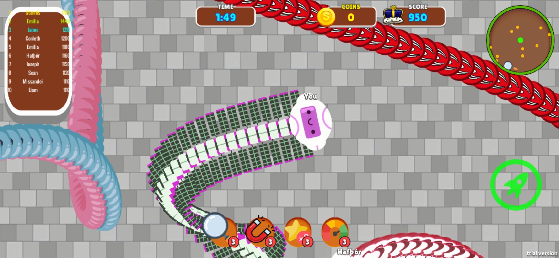 Snake Zone.io Worm Rush.io Game Screenshot