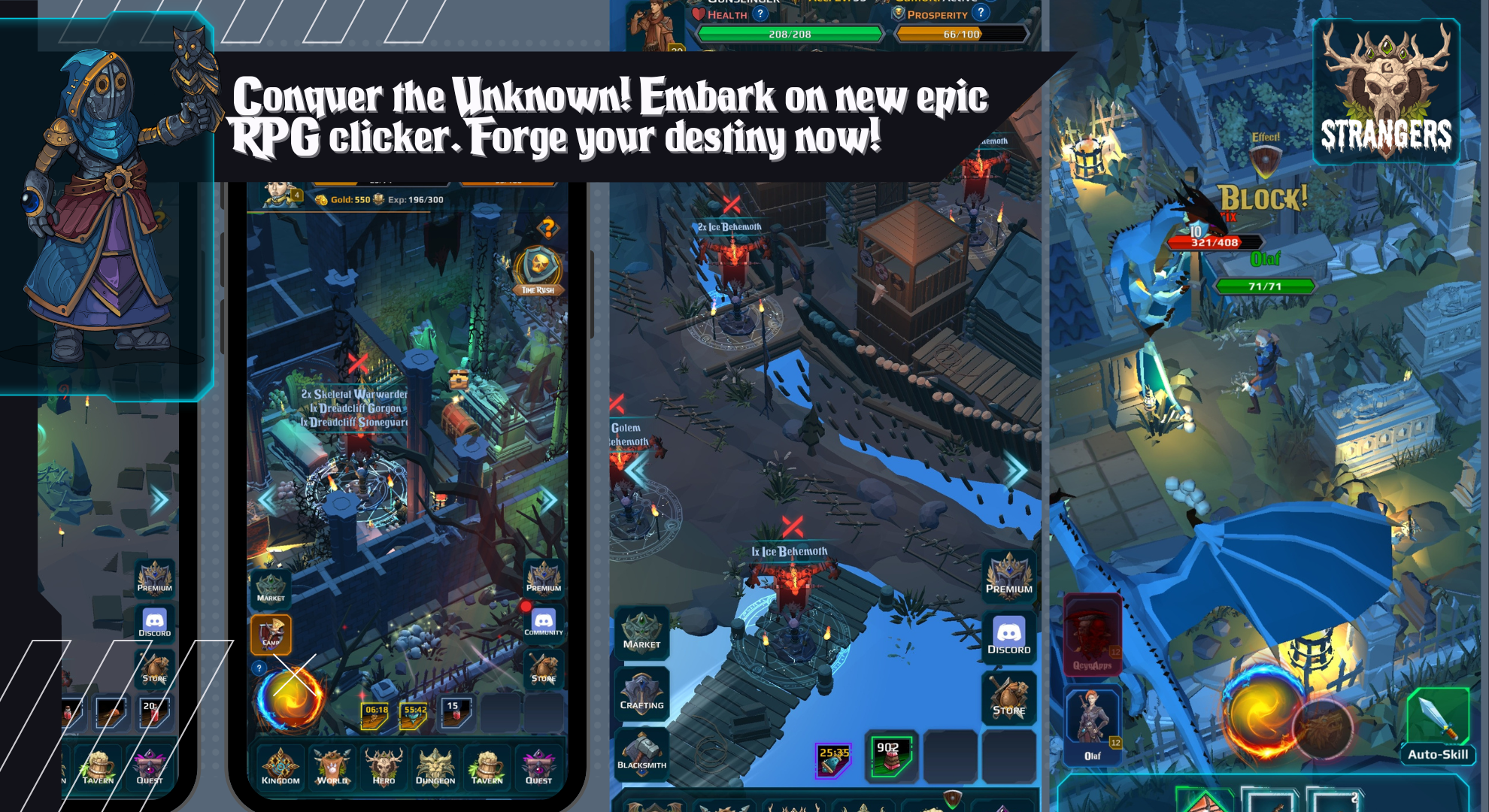 Strangers Idle RPG Online Мобильная Версия Андроид IOS Апк Скачать.