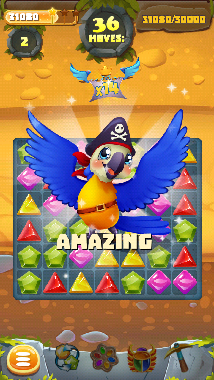 해적 보물 열대 폭발 게임 스크린샷