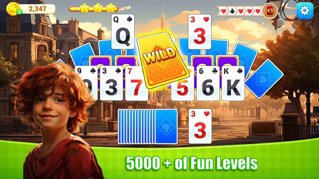 Screenshot of TriPeaks Solitaire 2