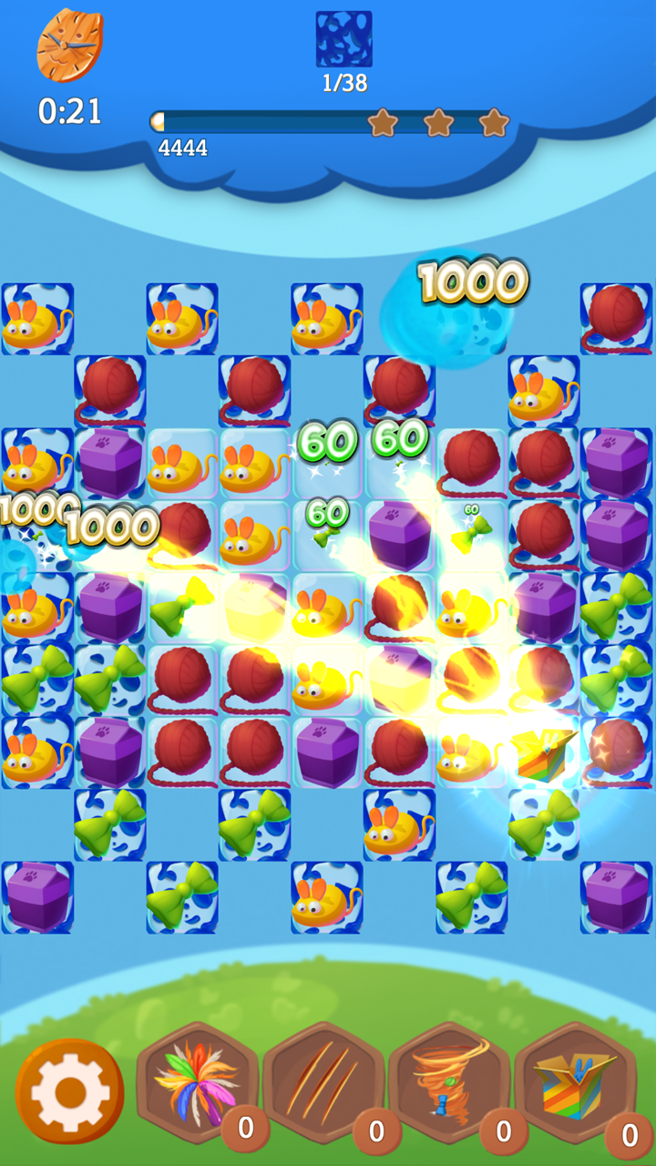 Cuplikan Layar Game Super Cat Games: Match 3
