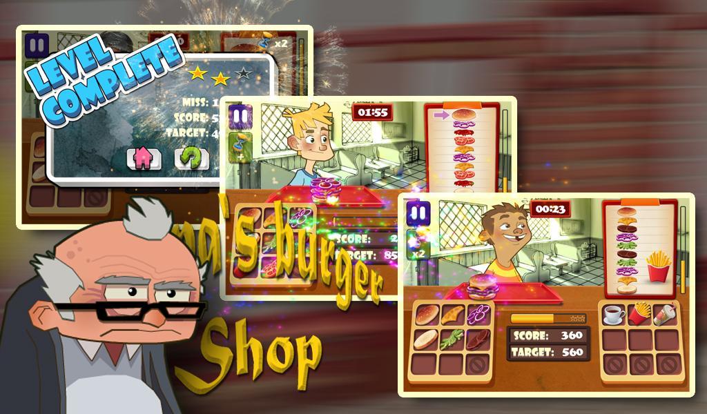 Papa's Burger Shop Game Screenshot