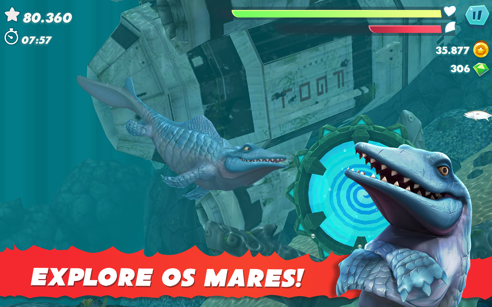 Captura de Tela do Jogo Hungry Shark Evolution: Ataque