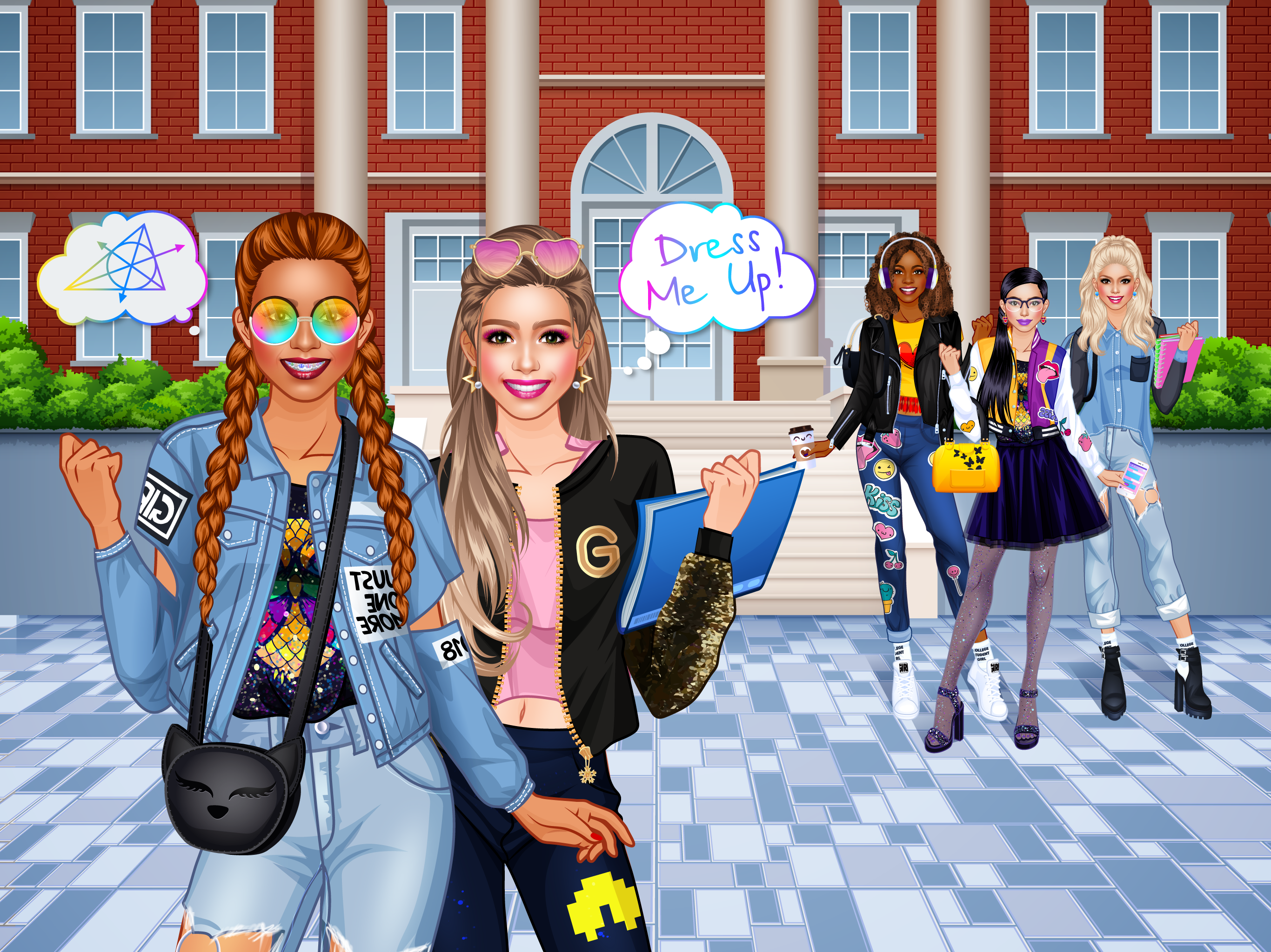 Screenshot 1 of 高中女生換裝遊戲：時尚服裝設計和打扮遊戲 1.1.2