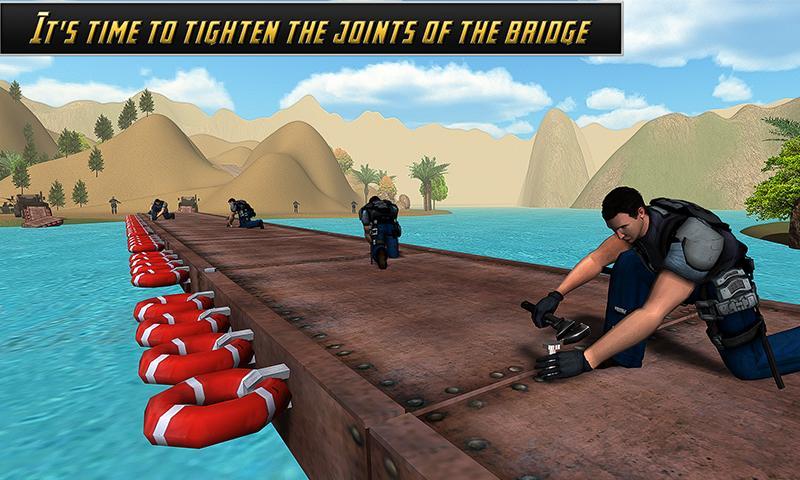 American Army Bridge Builder Game Screenshot