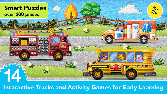 Captura de Tela do Jogo Kids Vehicles Fire Truck games