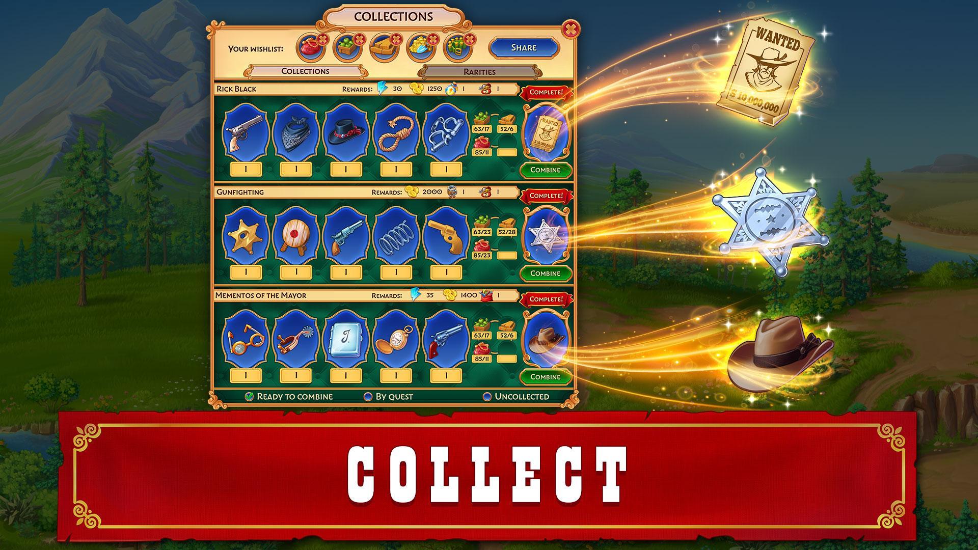 Jewels of the Wild West: Match gems & restore town ภาพหน้าจอเกม