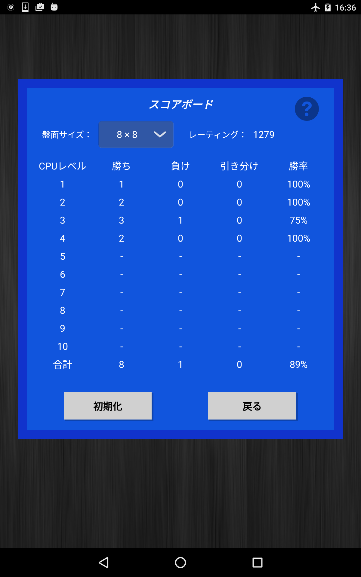 Ultima Reversi （リバーシ） ゲームのスクリーンショット