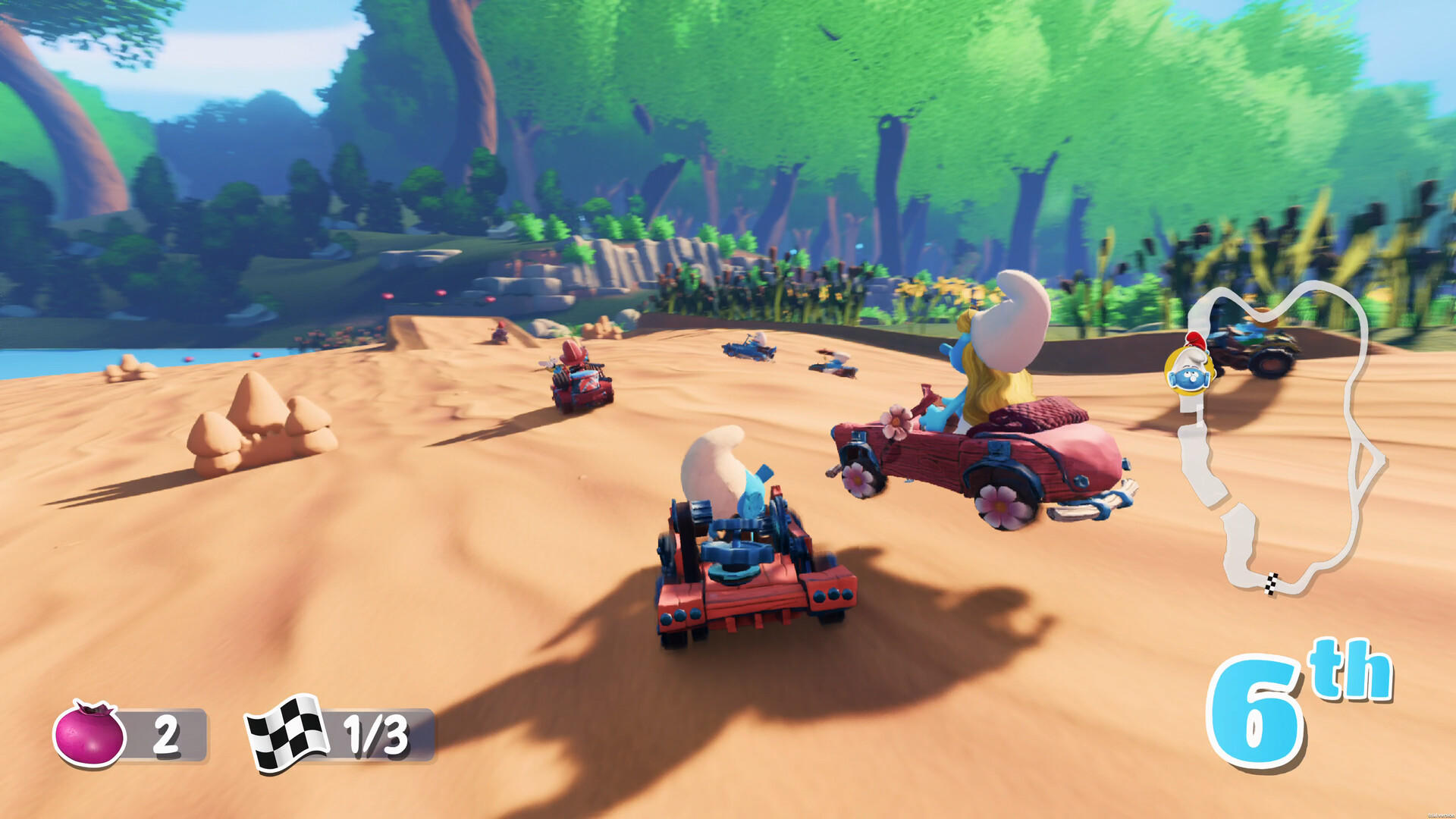 Smurfs Kart Game Screenshot