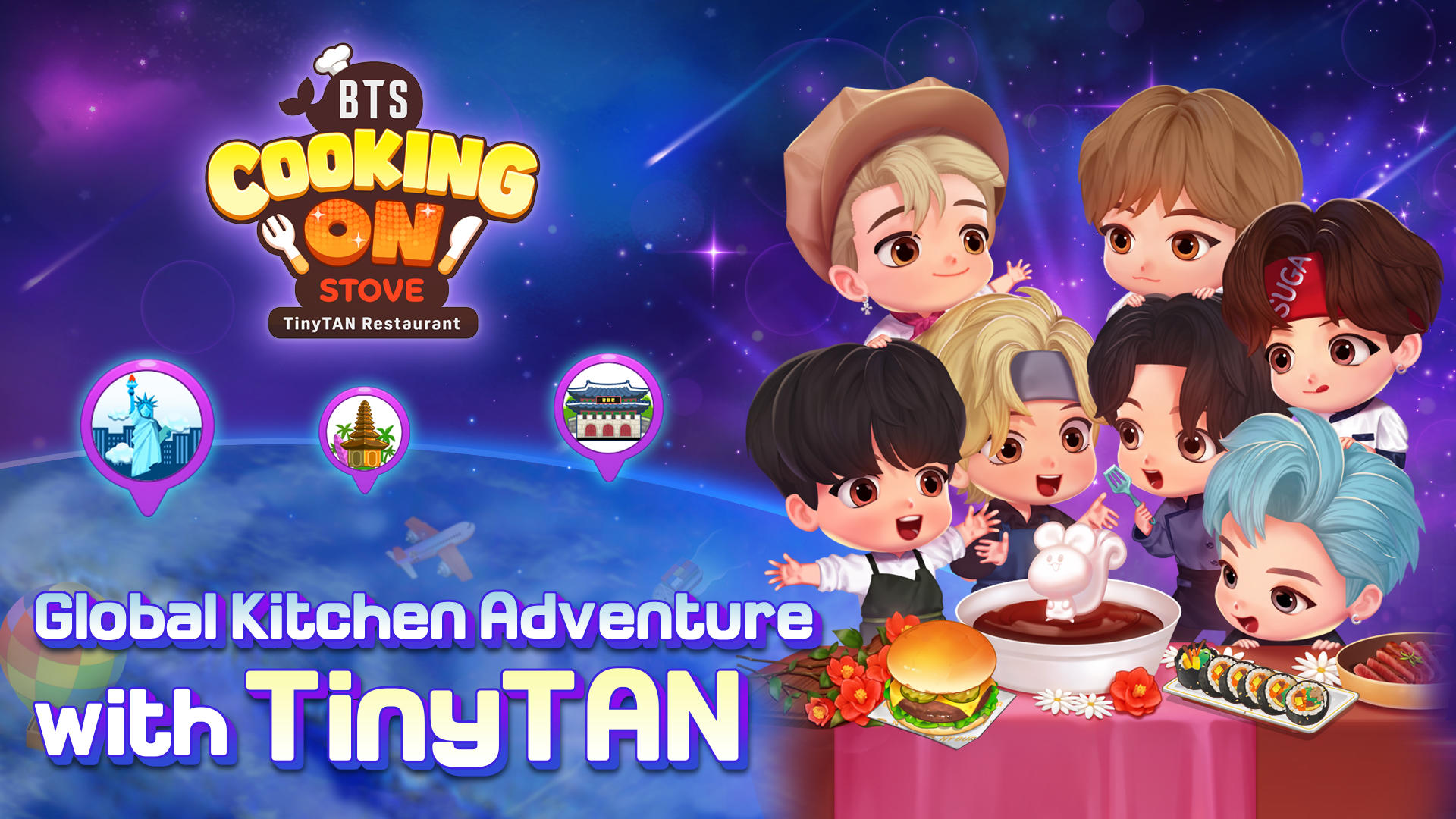 BTS Cooking On STOVE : TinyTAN Game Screenshot