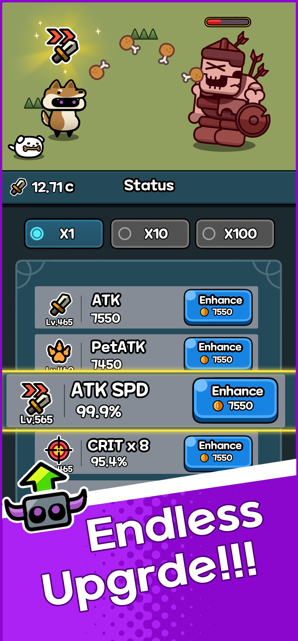 Cuplikan Layar Game God of idle : Growing Warriors