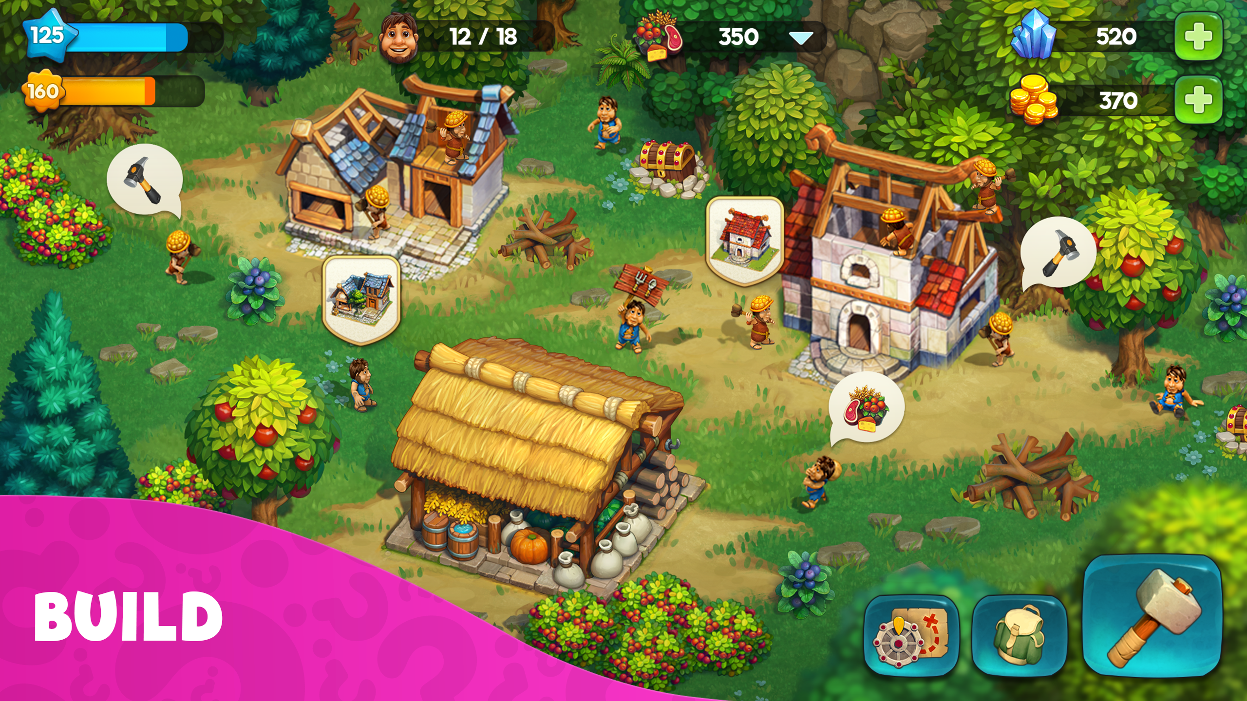Скриншот игры The Tribez: Build a Village