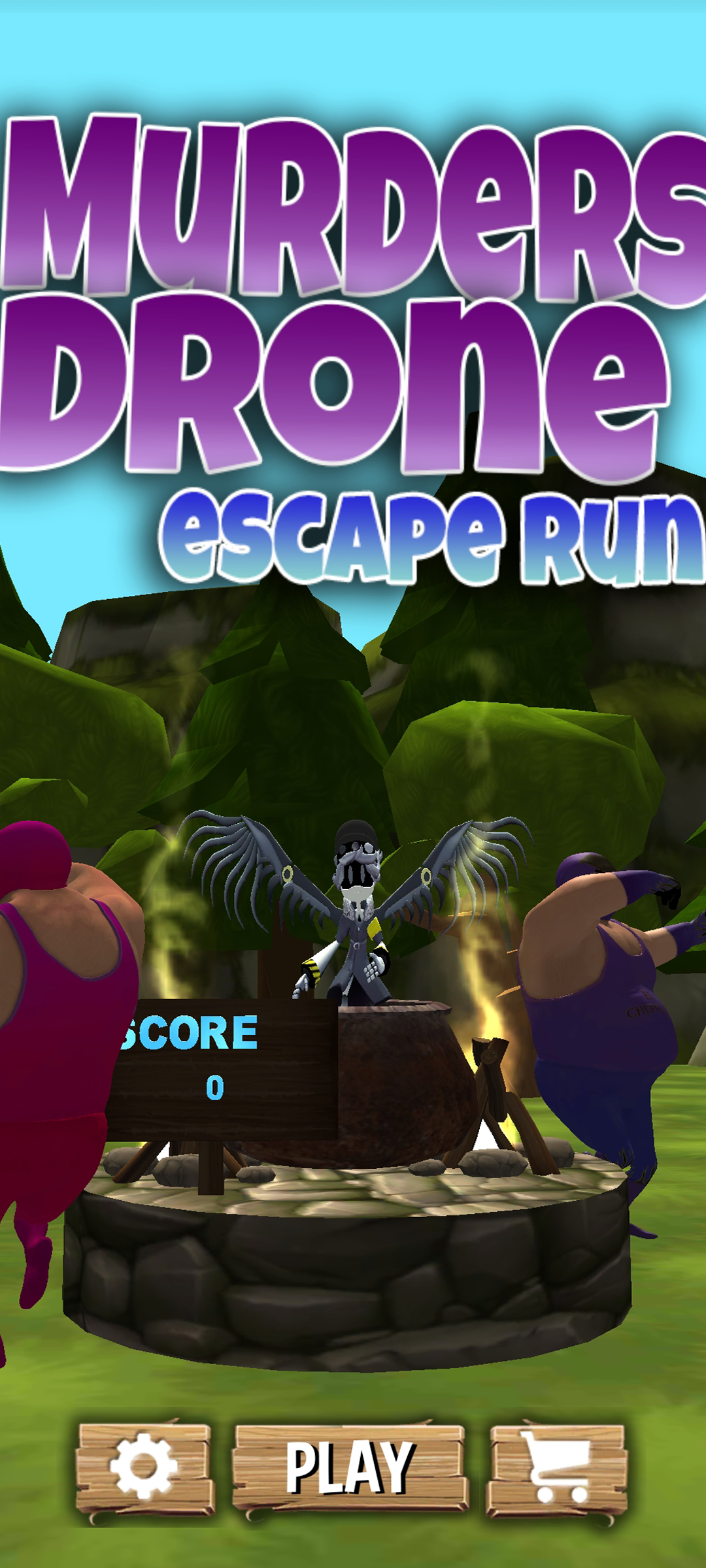 Murder Drones Escape Run Game Screenshot