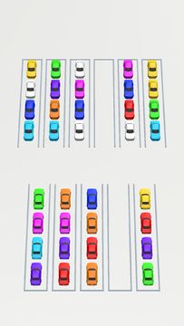 Color Sort Puzzle: Parking 3D Game Screenshot