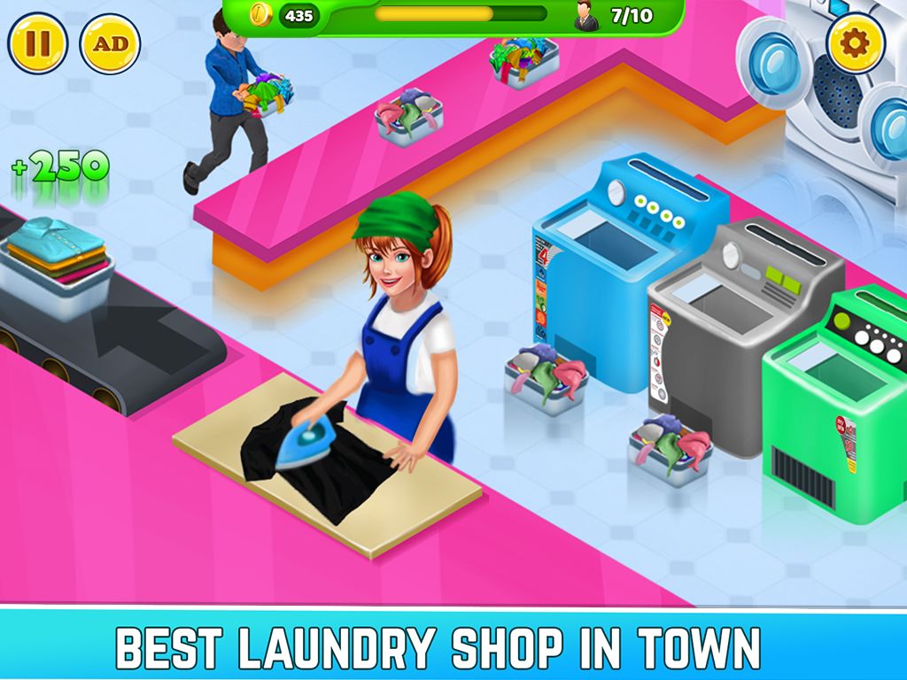 Laundry Shop Washing Games Sim screenshot game