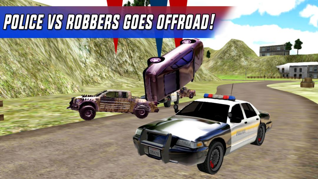 Police Car Chase Offroad 게임 스크린 샷