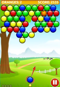 Orange Bubbles Game Screenshot