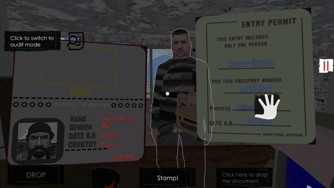 Screenshot of Border Officer