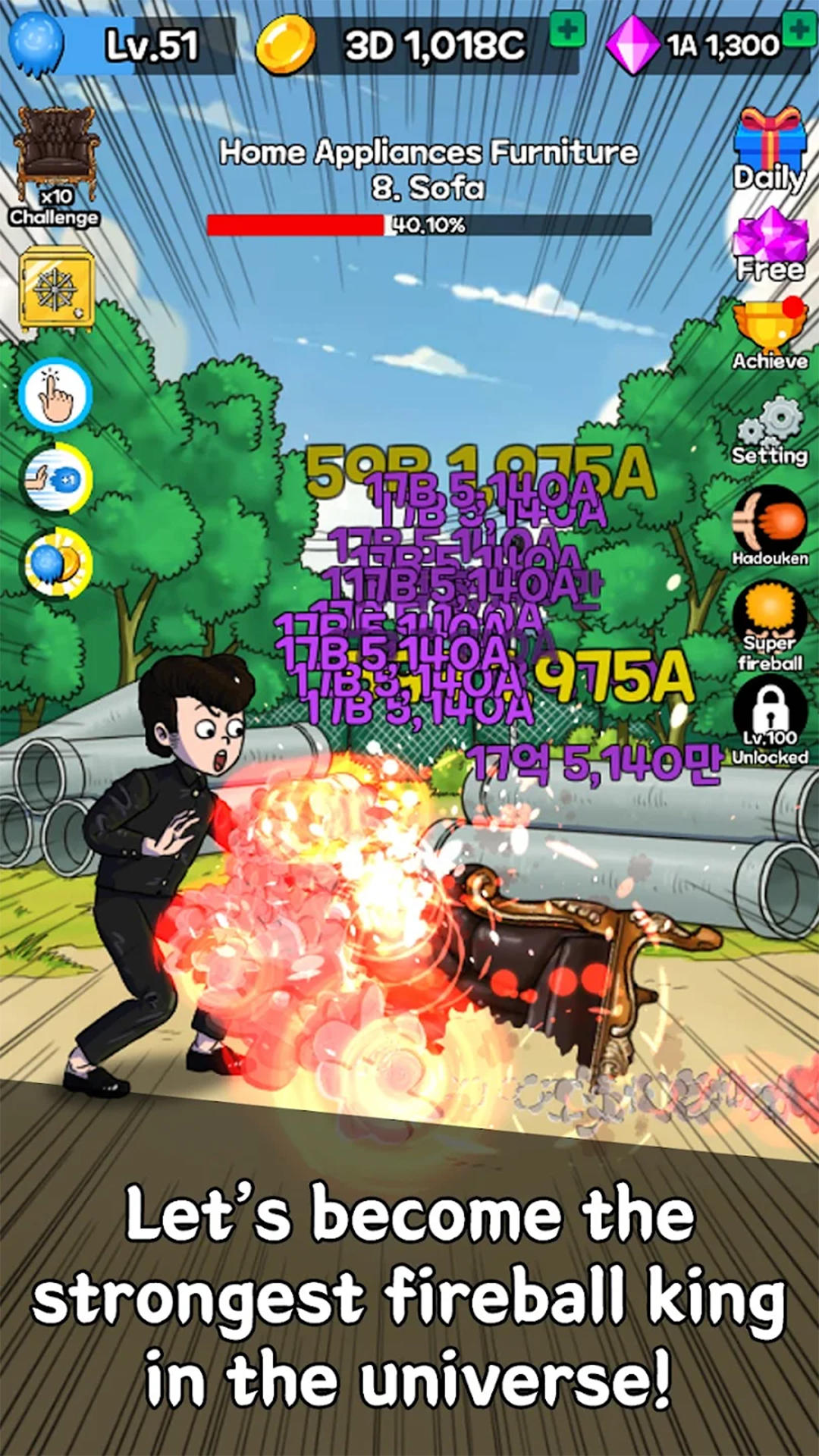 The Legend of Fireball Game Screenshot