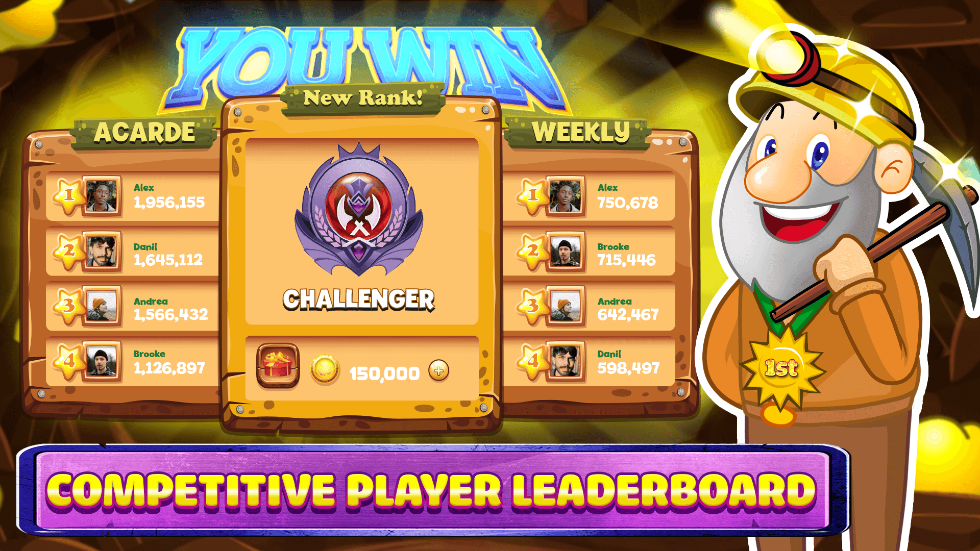 Gold Miner Classic: Gold Rush Game Screenshot