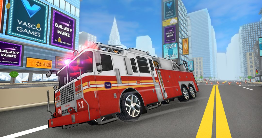 Screenshot of Fire Truck Racer: Chicago 3D