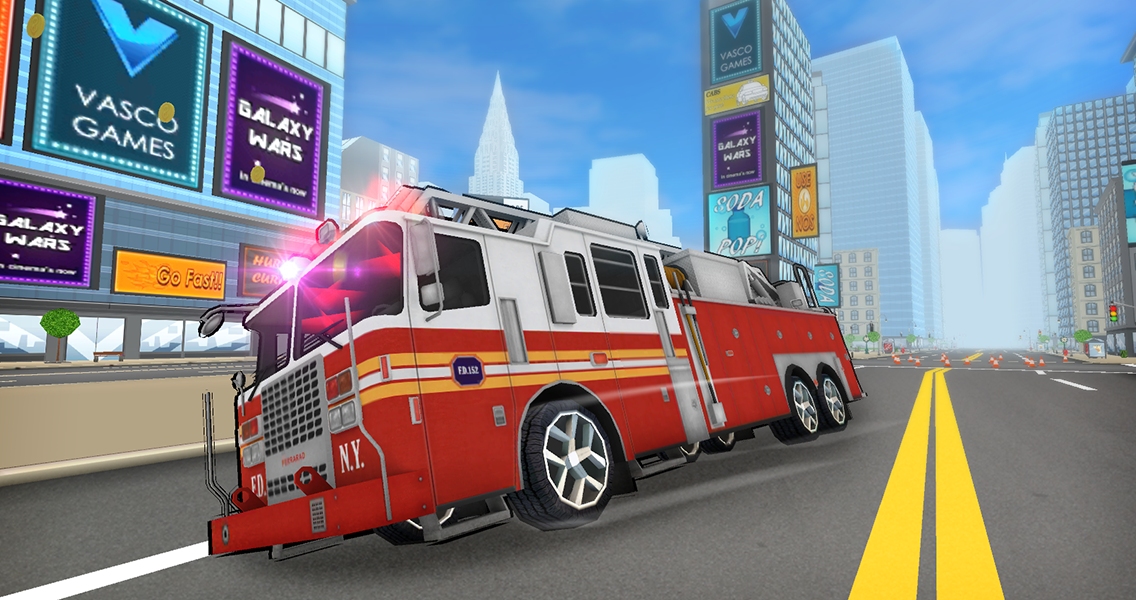 Fire Truck Racer: Chicago 3D 게임 스크린샷