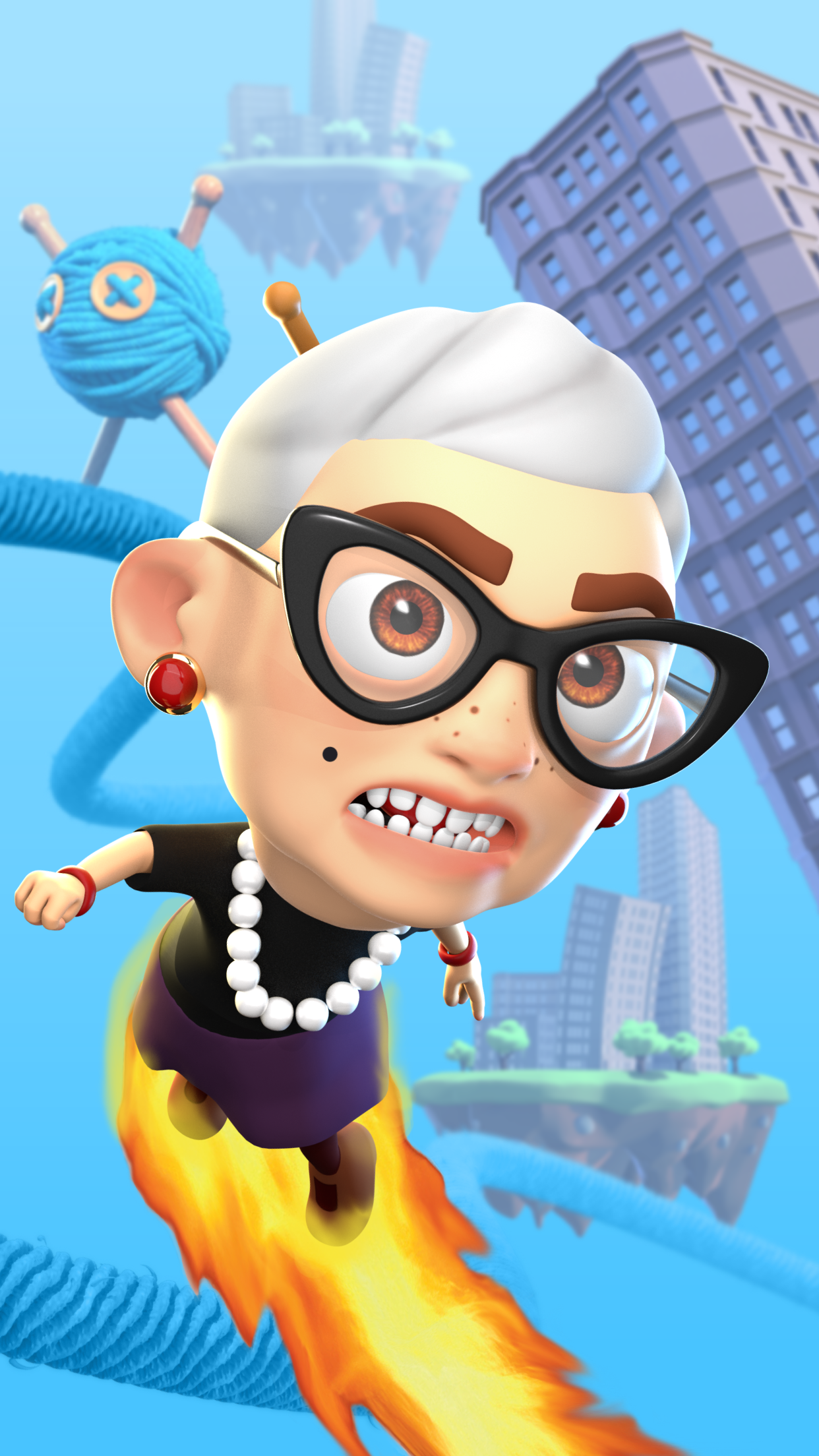 Cuplikan Layar Game Angry Gran Up Up and Away - Jump