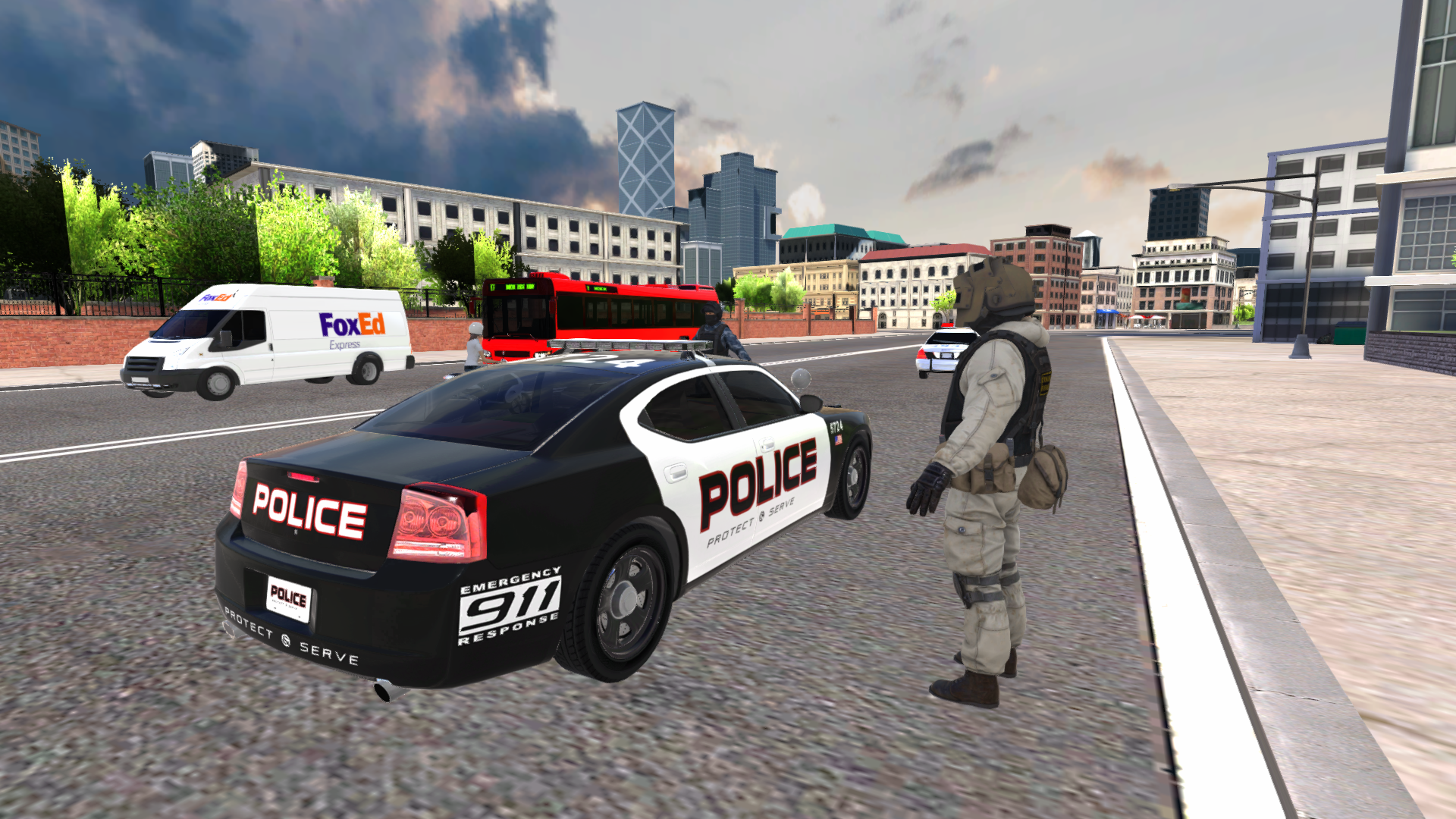 Screenshot 1 of Xe cảnh sát Quad Simulator 0.1.0