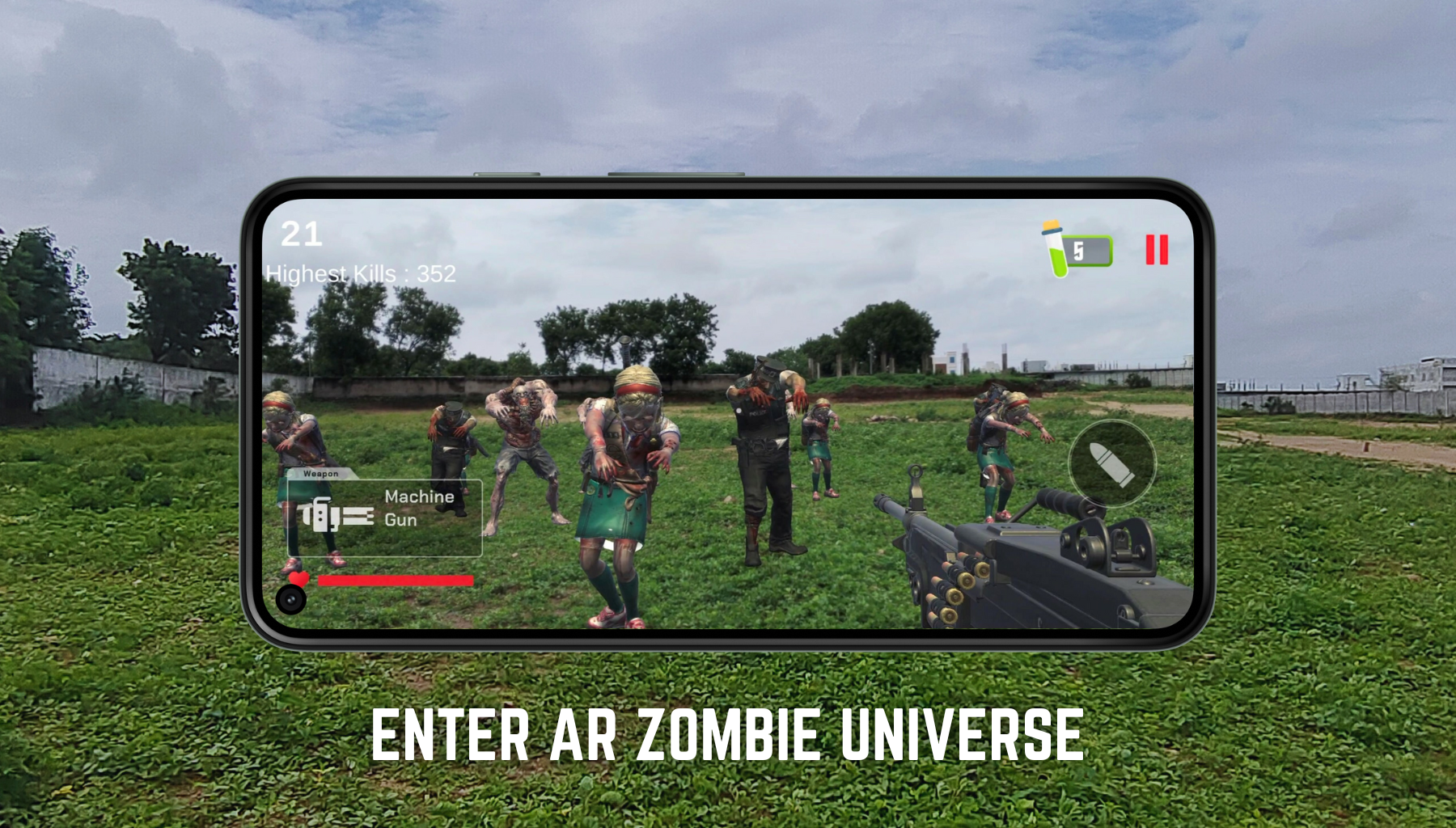 Cuplikan Layar Game Zombieverse AR Edition