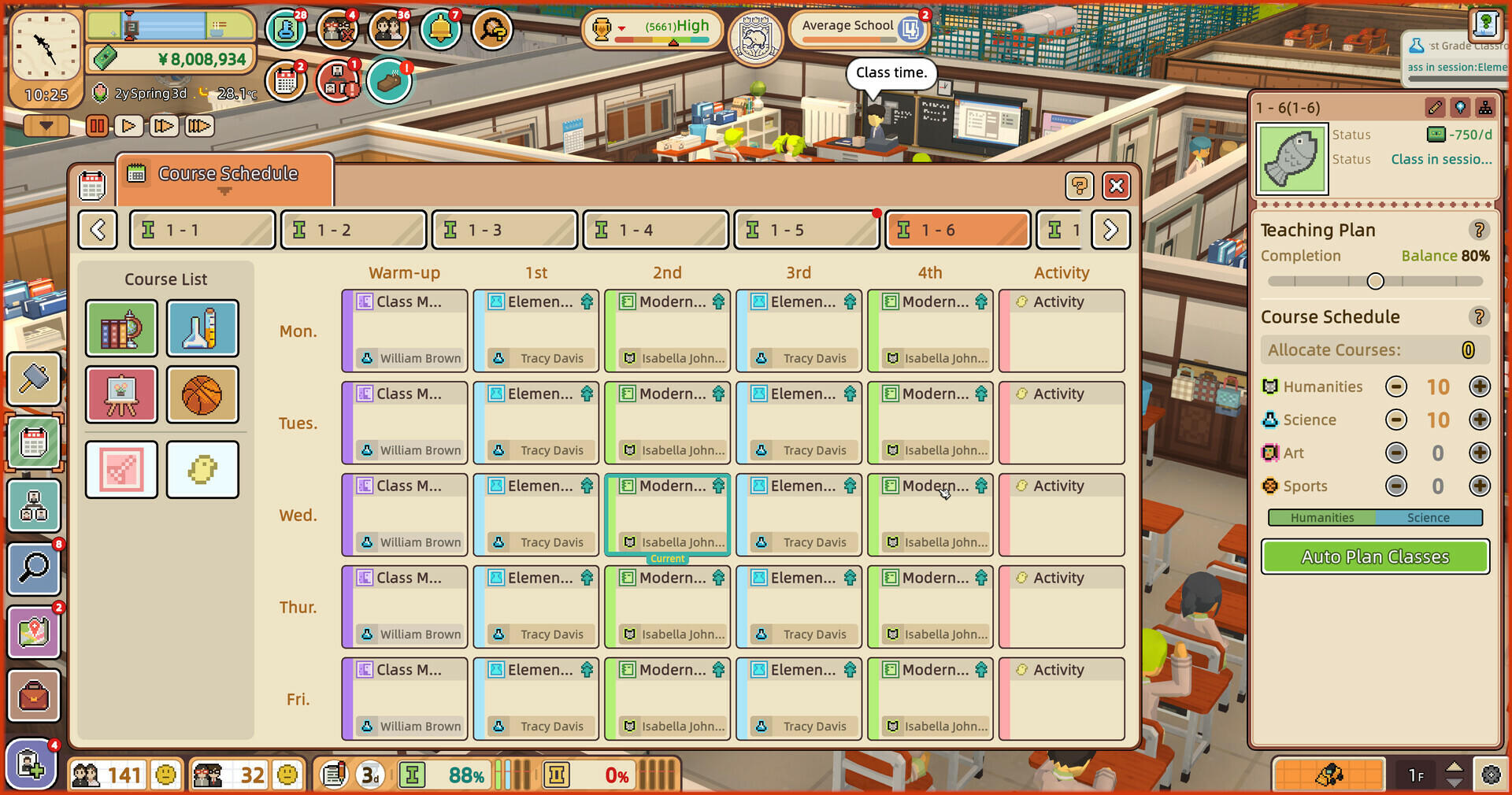 Let's School Homeroom Game Screenshot