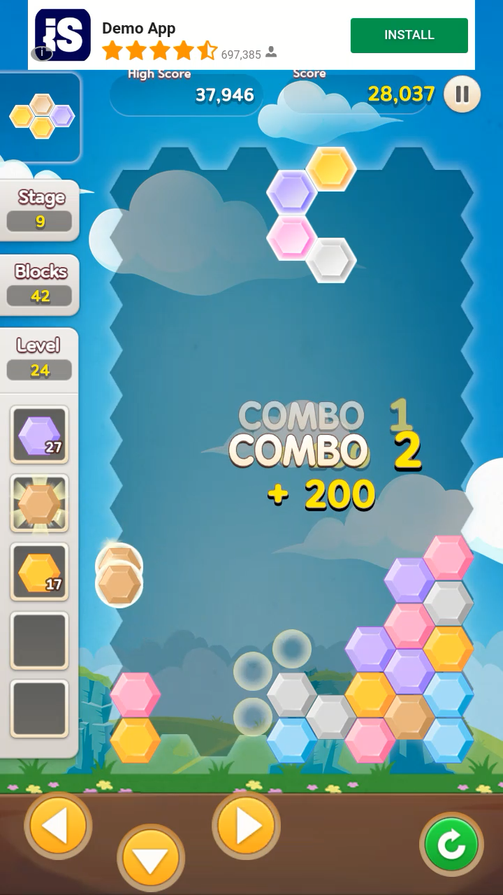 Matchtris (Free 3 Match Block Puzzle Game) Game Screenshot