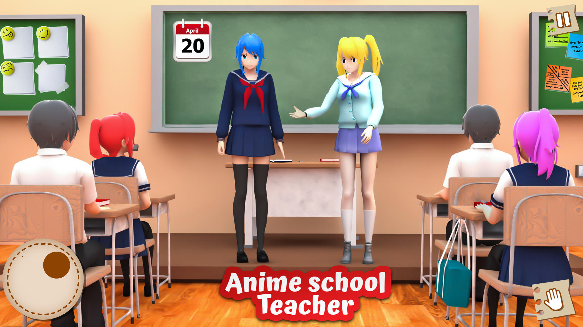 Captura de Tela do Jogo escola de professor de anime