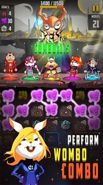 Cuplikan Layar Game Pet Avenger: Candy Superheroes