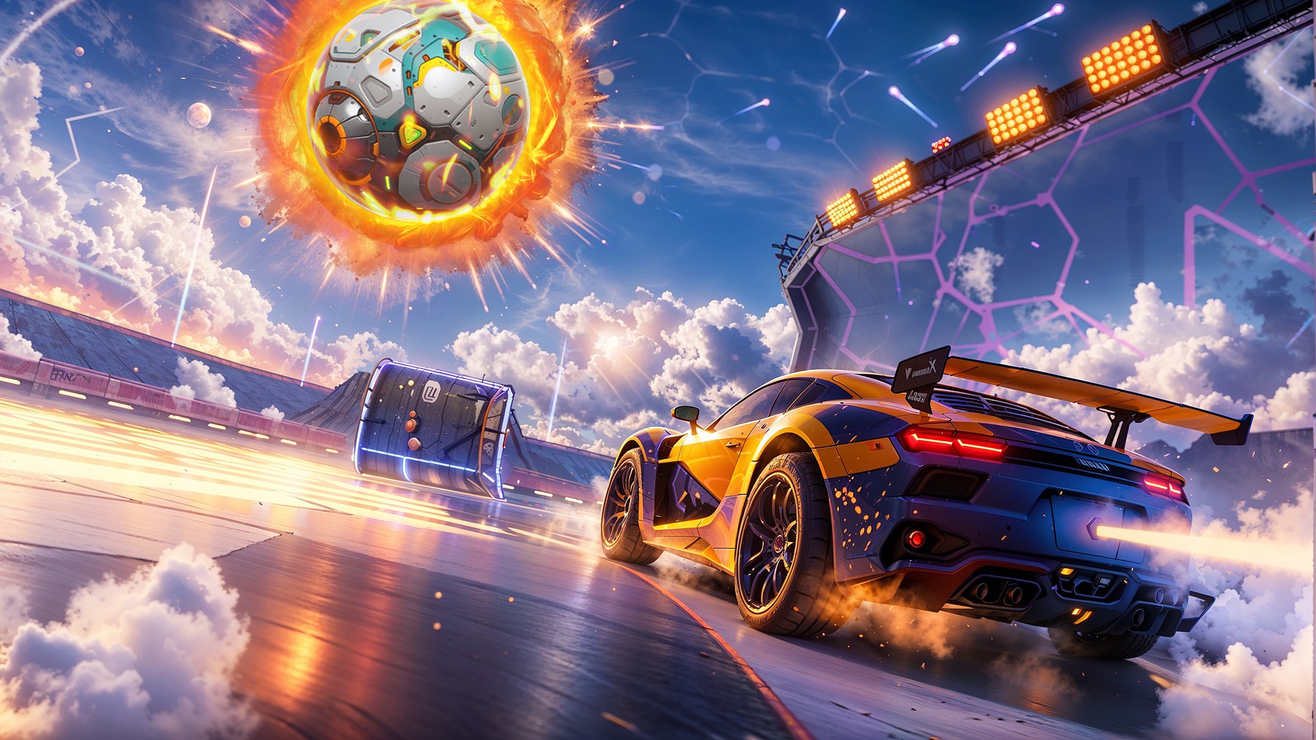 Rocket Car: Car Ball Games Game Screenshot