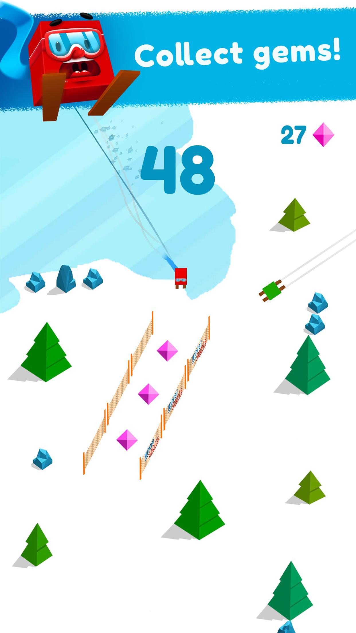 Screenshot of Huuuge Santa Ski