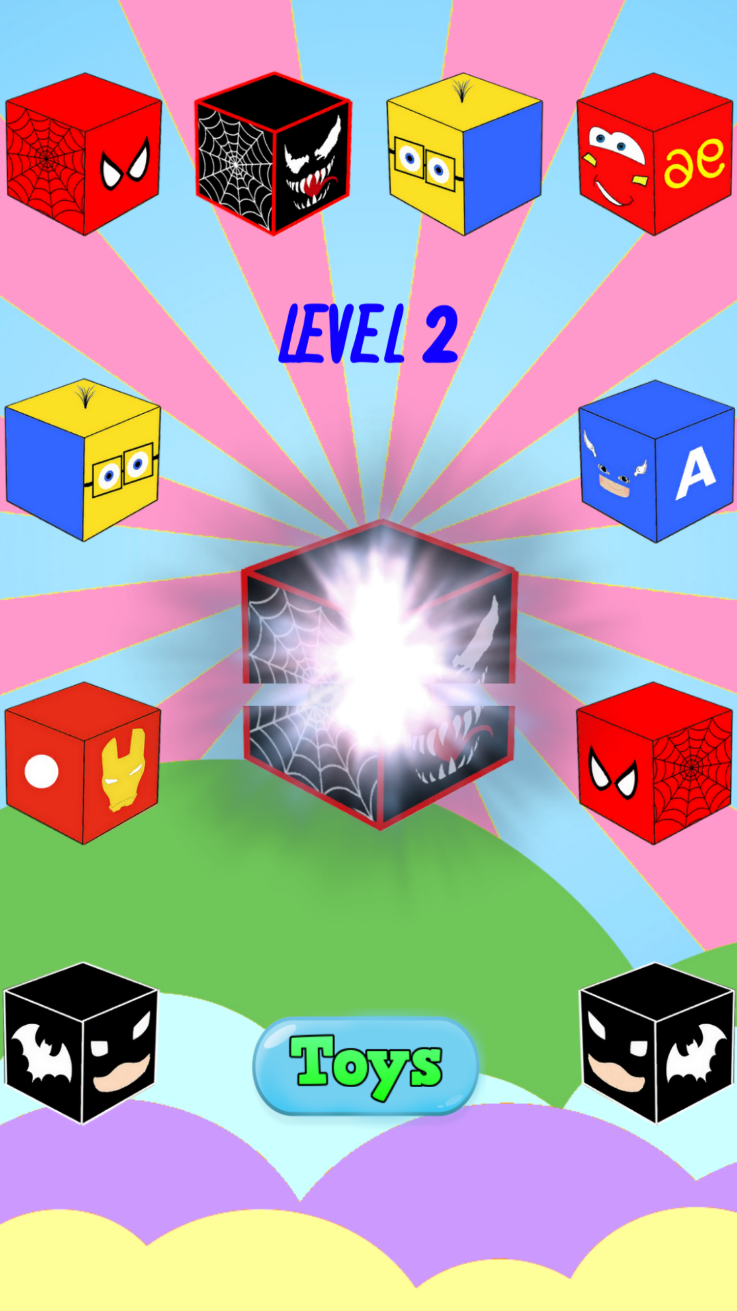 Surprise Cube Eggs Heroes Game Screenshot