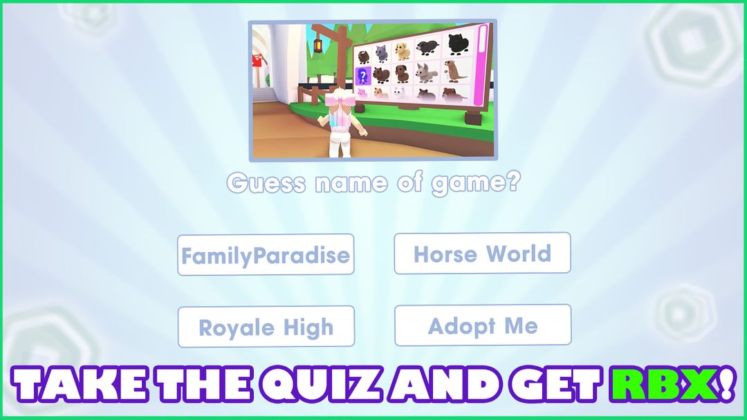 Screenshot of Free Robux Quiz Guru