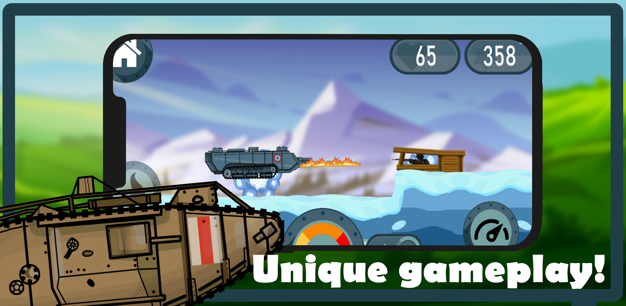 Cuplikan Layar Game Crazy Tank Race