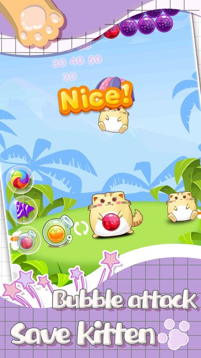 Screenshot 1 of Bubble Bobble Cat - ហ្គេមបាញ់ពពុះ 1.0.7