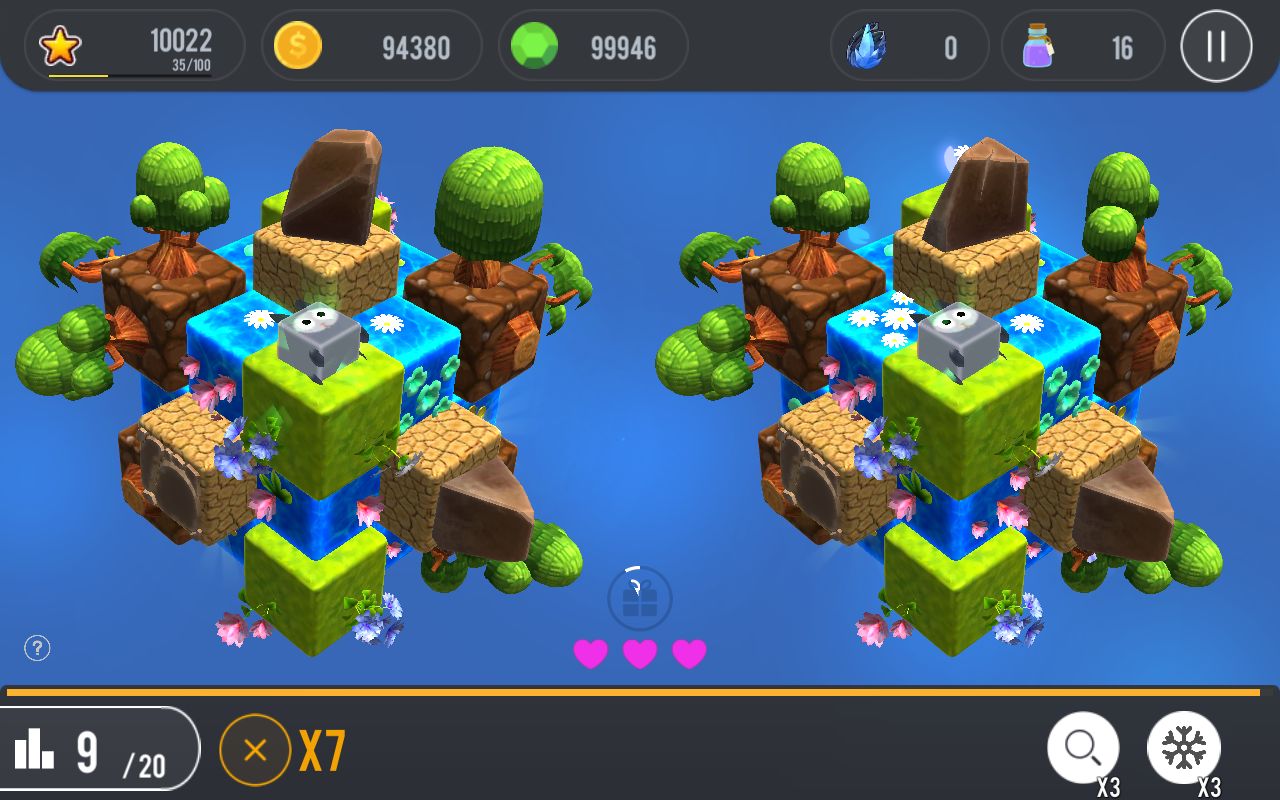 Screenshot of Cube Planet - 3D Find the difference