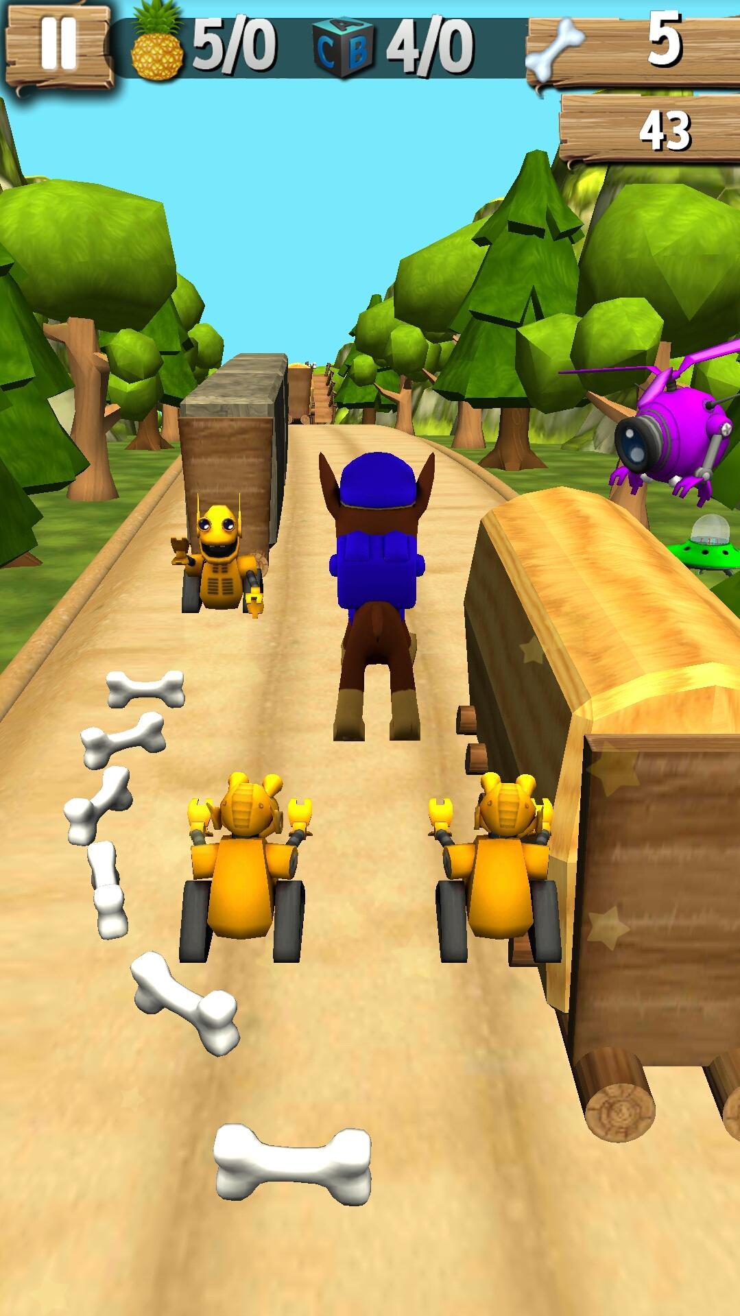 Paw Chase Runner - Aliens Patrol ゲームのスクリーンショット