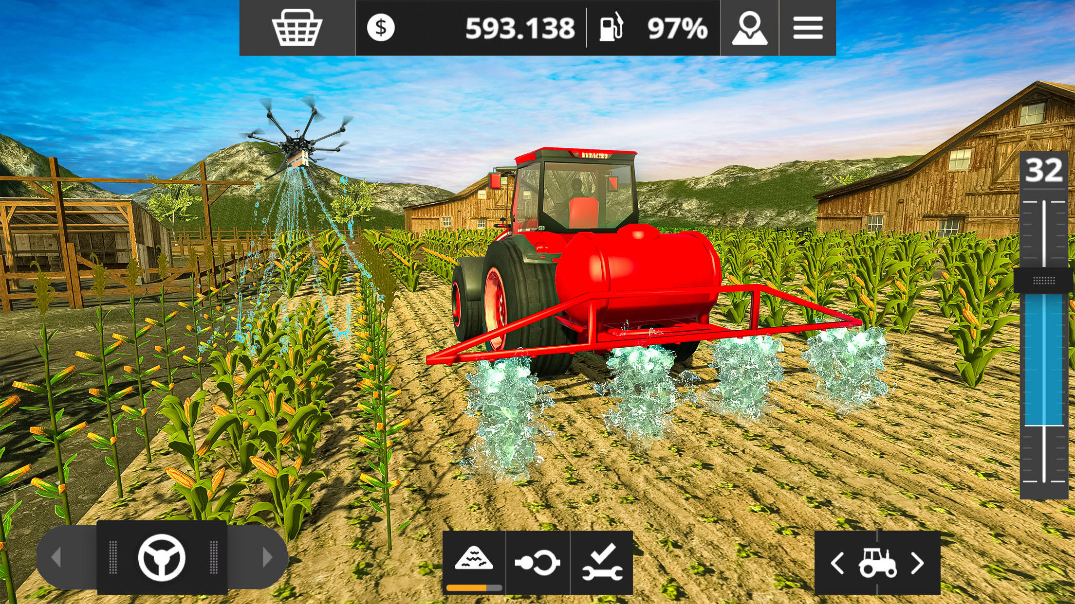 Village Tractor Farming Sim 3D Game Screenshot