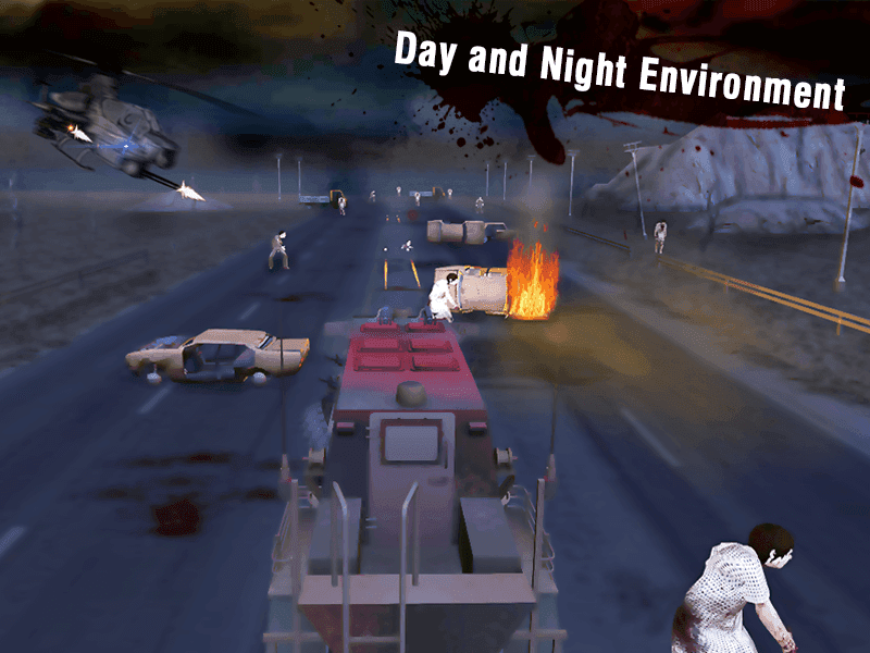 Captura de Tela do Jogo Zombie Road 3D