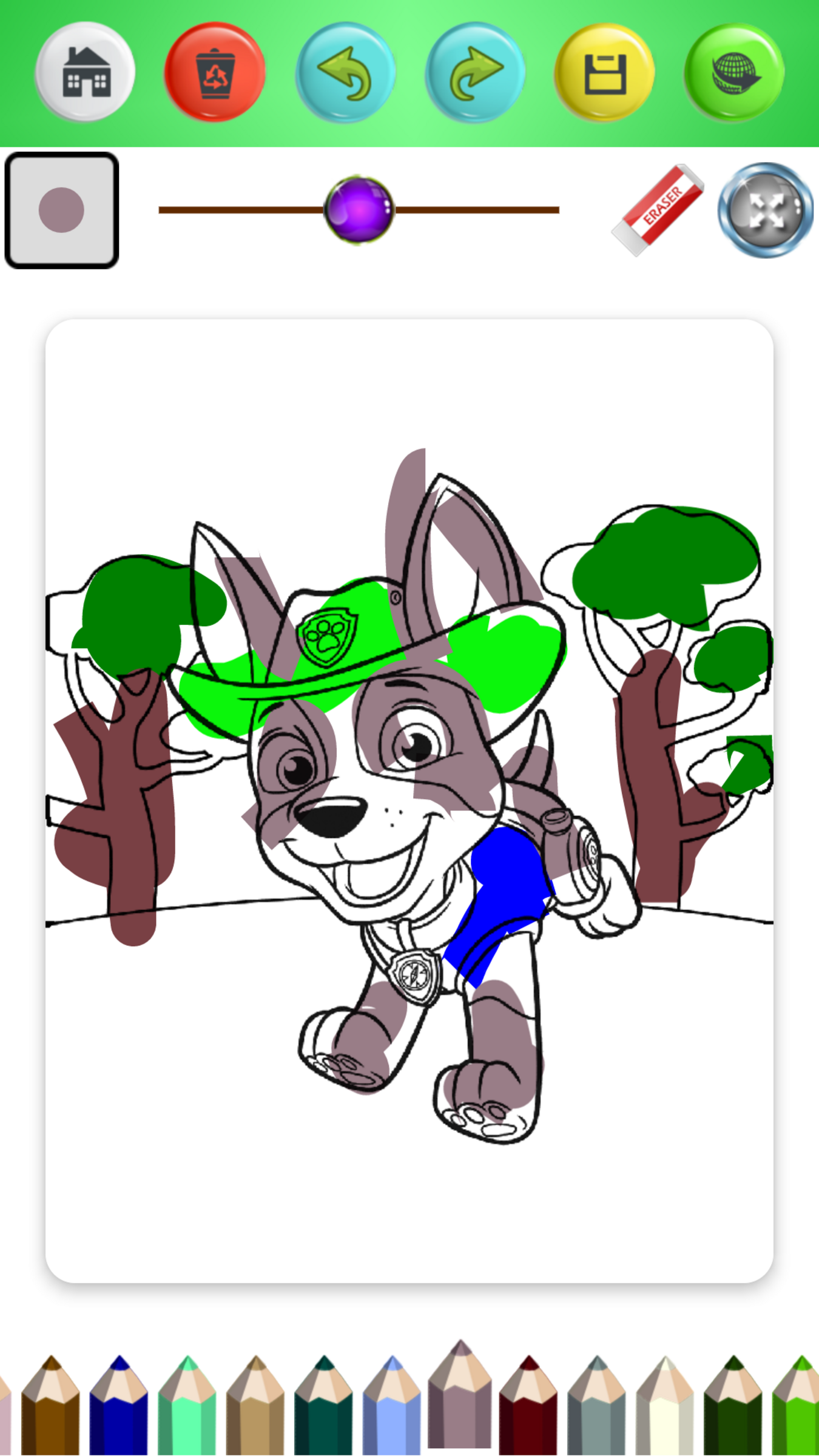 Coloring Paw Pat Game Game Screenshot